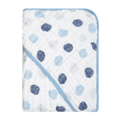 Toalha Fralda Bebê Soft Bolinha Azul