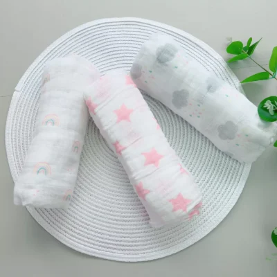 Kit 3 Fraldão Bebê Rosa Estrela