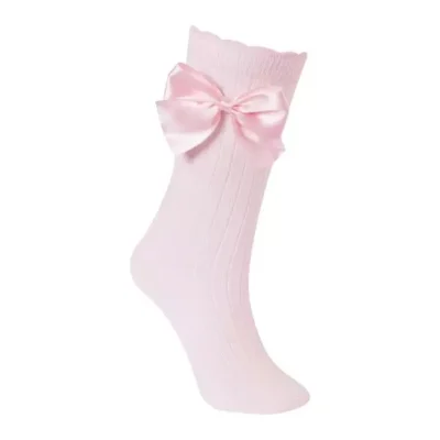 Meia Cano Alto Rosa