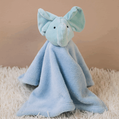 Naninha Bebê Elefante Bordado Azul