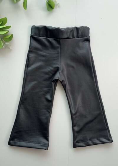 Calça Flare Bebê Cirrê Peluciado Preto