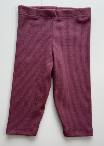 Calça Legging Bebê Canelada Bordô