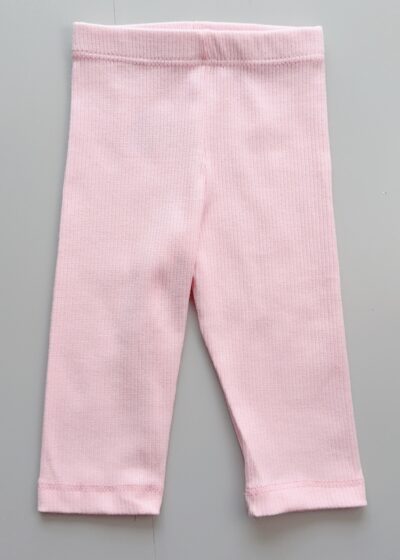 Calça Canelada Rosa Bebê