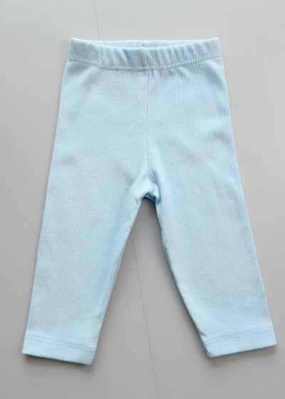 Calça Canelada Azul Bebê