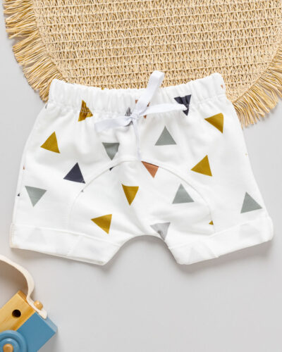 Bermuda Molecotton Bebê Estampado Triângulo