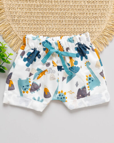 Bermuda Molecotton Bebê Estampado Dino