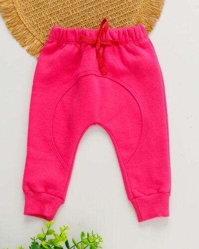 Calça Saruel Moletom Peluciado Rosa Pink