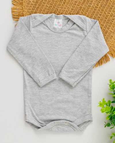 Body Cotton Bebê Longa Mescla