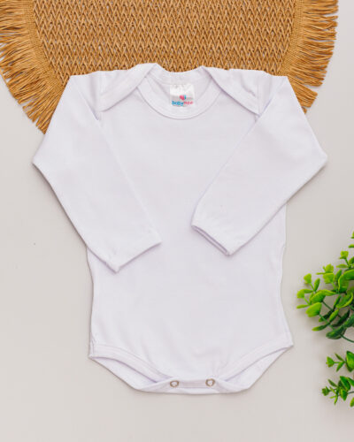 Body Suedine Bebê Longo Branco