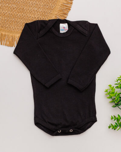 Body Suedine Bebê Longo Preto
