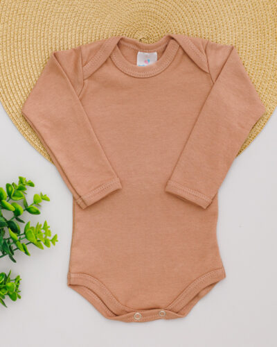 Body Suedine Bebê Longo Marrom