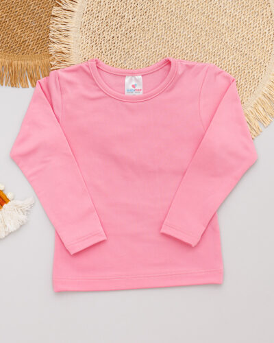 Camiseta Térmica Bebê Longa Rosa 