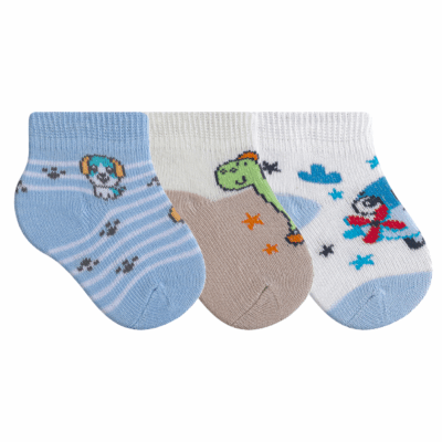 Kit 3 Meias Win Kids Bebê Cachorrinho