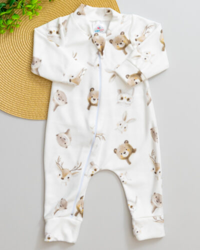 Macacão Bebê Soft Estampado Floresta Encantada