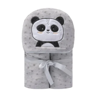 Cobertor Microfibra com Capuz Pandinha