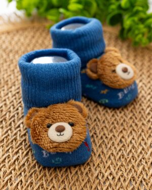 Meia Fun Socks Bebê Ursinho Azul