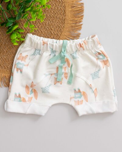 Bermuda Molecotton Bebê Estampado Raposinha